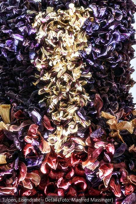 Blütenkleid - Tulpen, Eisendraht - Detail