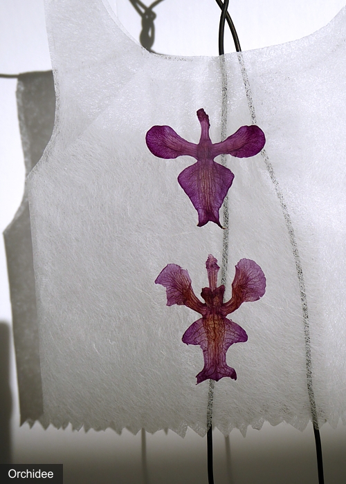 Hemd aus Japanpapier - Orchidee